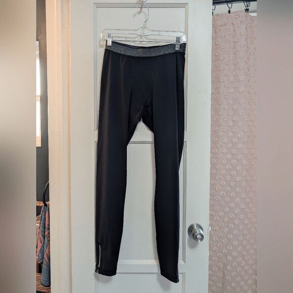 Vuori Limitless Compression Tight In Black Size Large Running Gray Zip Legging - Picture 3 of 6